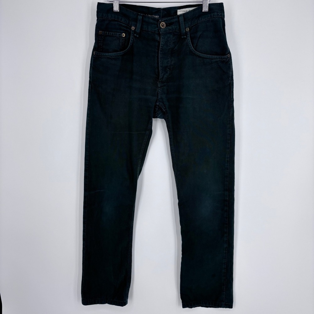 Rag & Bone RB15X Slim Straight Pants Mens 30x28 Green Tailored Workwear USA Made